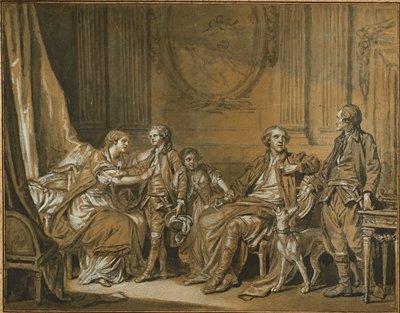 Dokumentasi “The Return of the Young Hunter”; Pen and black ink, brush and black and gray wash, heightened with white, over graphite, on brown paper, laid down on ivory paper with framing lines in pen and brown ink. Minneapolis Institute of Art.