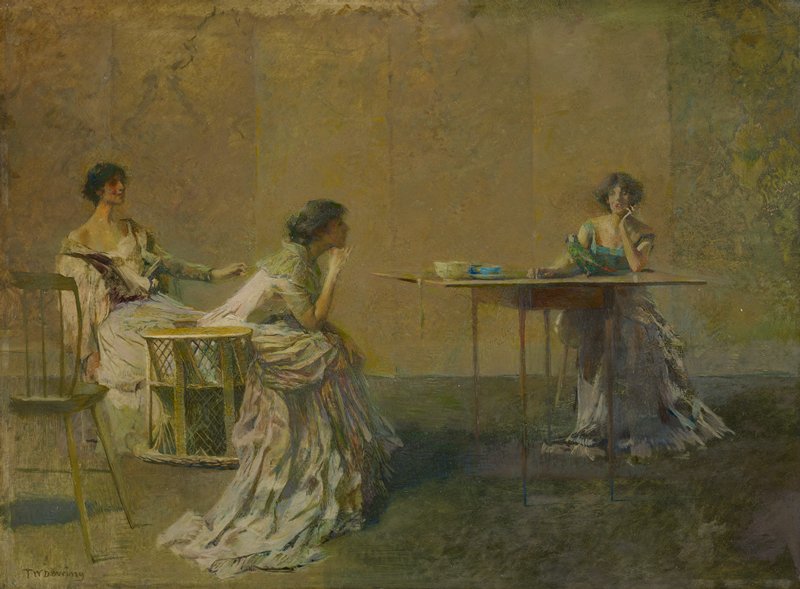 The Gossip, Thomas Wilmer Dewing, c. 1907