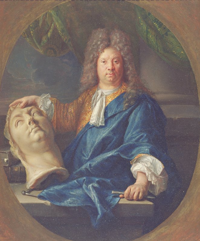 Portrait of Antoine Coysevox, François Jouvenet, 1701