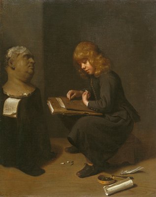 Boy Drawing a Bust of the Roman Emperor Vitellius, Michael Sweerts, c. 1660