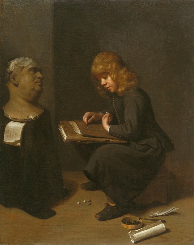 Boy Drawing a Bust of the Roman Emperor Vitellius, Michael Sweerts, c. 1660