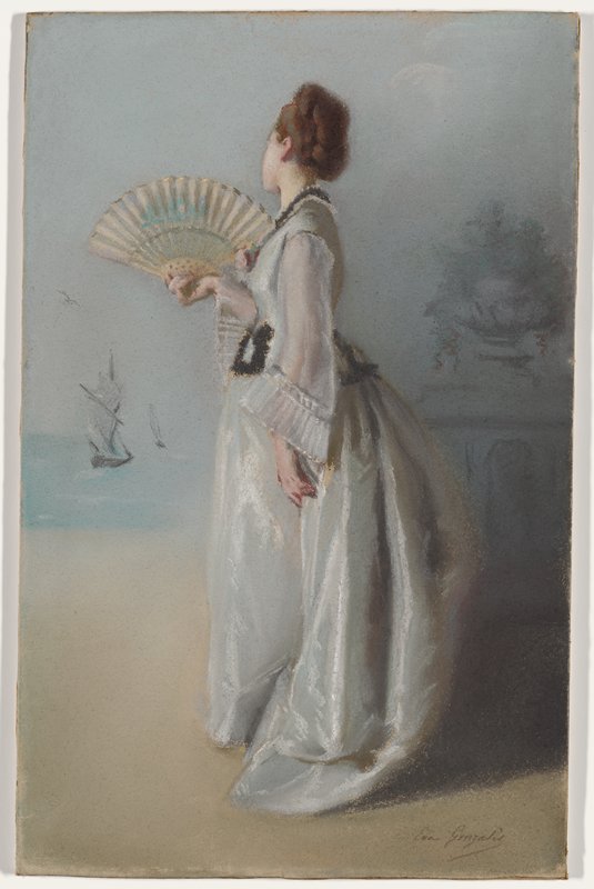Lady with a Fan, Eva Gonzales, c. 1869–70