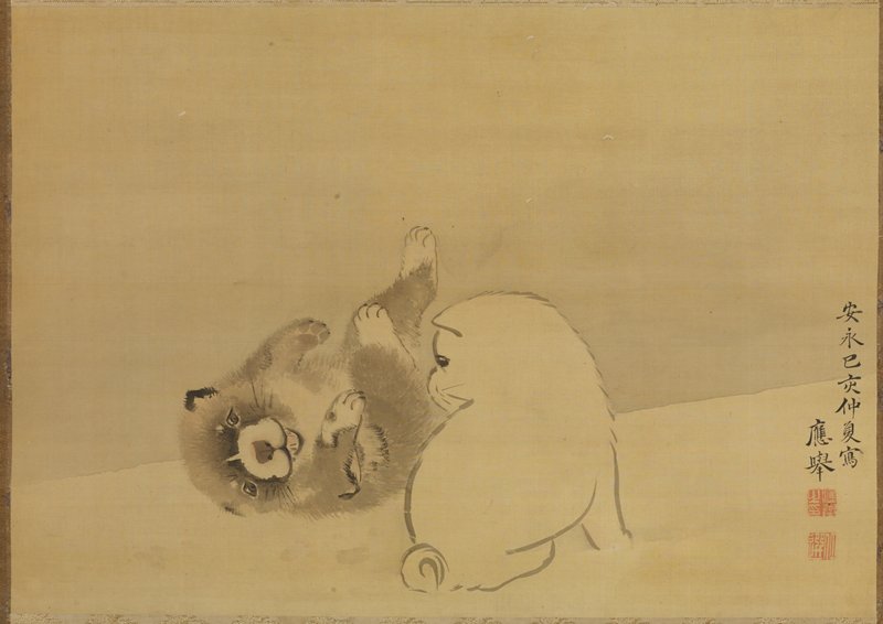 Gamboling Puppies, Maruyama Ōkyo, 1779