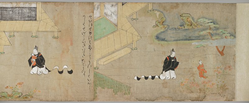 The Tenjin Shrine Scrolls [one of a pair], Tosa School, early 17th century