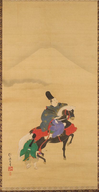 Narihira Riding Below Fuji, Sakai Hōitsu, c. 1820