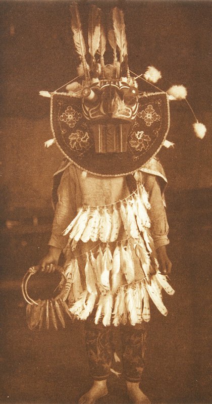 Masked Dancer - Cowichan, Edward S. Curtis, c. 1912