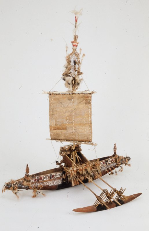 Outrigger Canoe Model, 20th century
