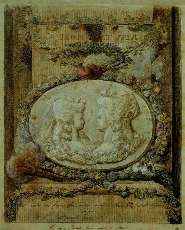 Double Portrait of Two Young Women, Alexandre Moitte, c. 1795