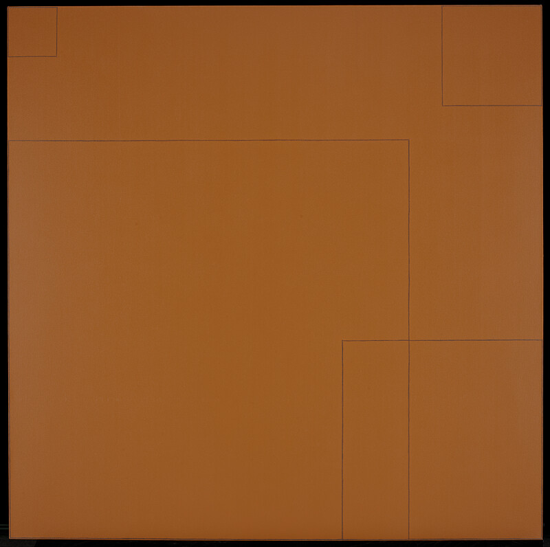 Four Squares within a Square II, Robert Mangold, 1974