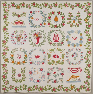 Dokumentasi “Album Quilt”; Cotton, appliqué, quilted. Minneapolis Institute of Art.