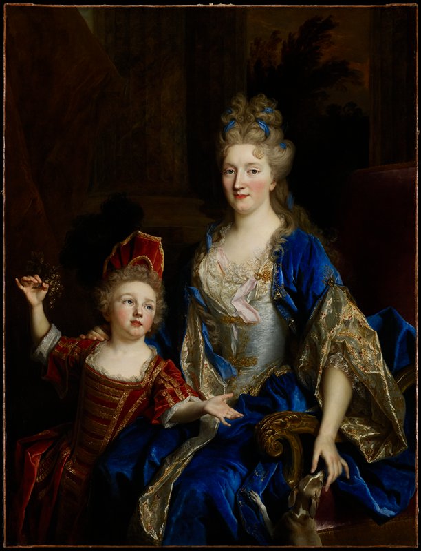 Portrait of Catherine Coustard, Marquise of Castelnau, Wife of Charles-Léonor Aubry with Her Son Léonor, Nicolas de Largillière, c. 1700
