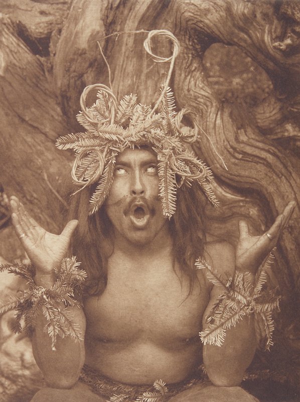 Hamatsa Emerging from the Woods - Koskimo, Edward S. Curtis, c. 1914