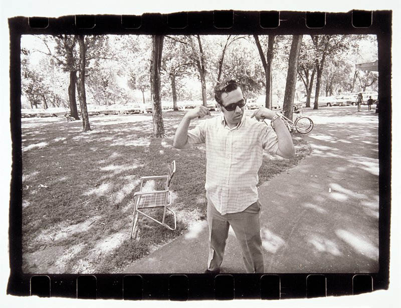 Man Pointing at Himself, Como Park Zoo, St. Paul, Minnesota, Thomas F. Arndt, 1974
