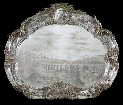 Dokumentasi “James J. Hill Presentation Tray”; Silver. Minneapolis Institute of Art.