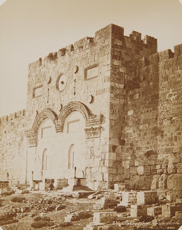 Porte dorée, Jerusalem, Félix Bonfils, 1870–79