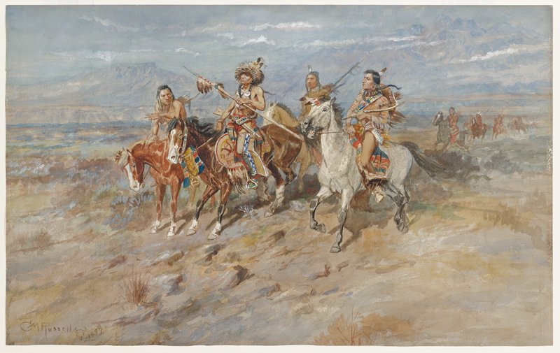 Indians on Horseback, Charles M. Russell, 1897