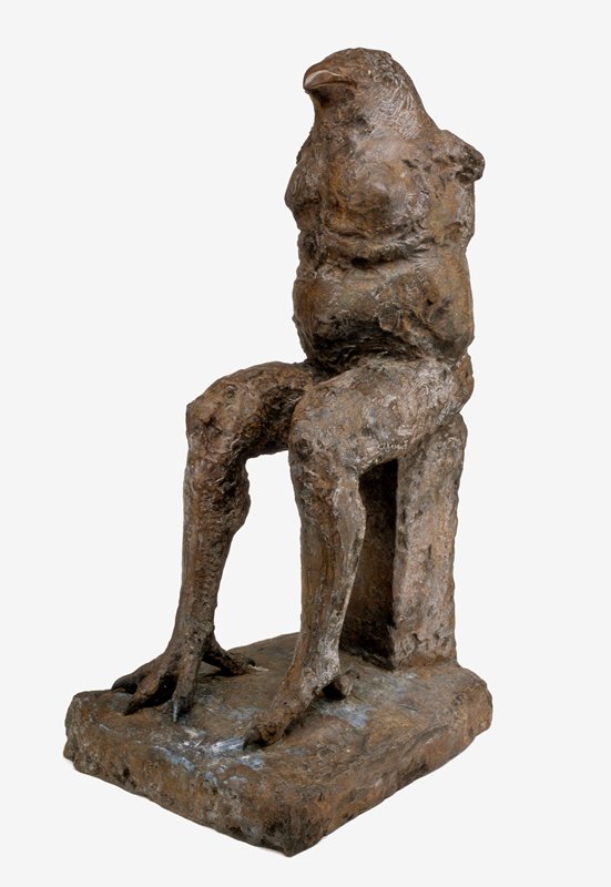 Seated Bird Man, Leonard Baskin, 1963
