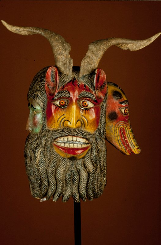 Triple faced mask, early 20th century
