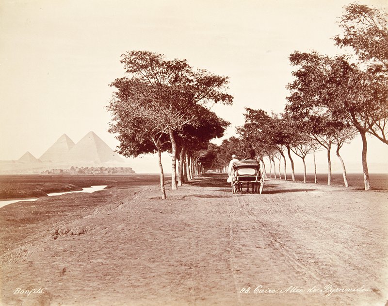 Caire, Allée des Pyramides, Félix Bonfils, 19th century