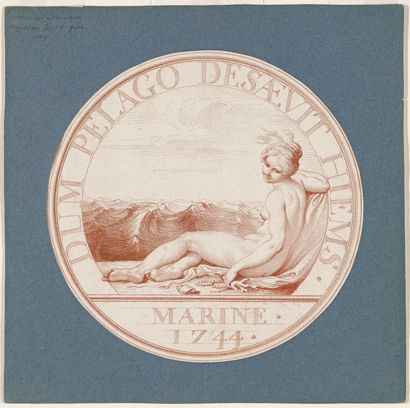Design for a Token: Marine, 1744, Edmé Bouchardon, c. 1743