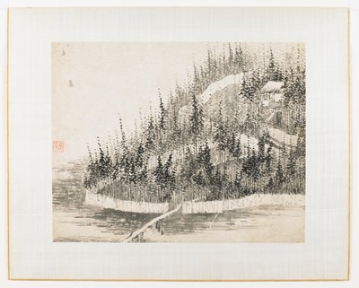 Dokumentasi “Hillside with Pine Trees, Water”. Minneapolis Institute of Art.
