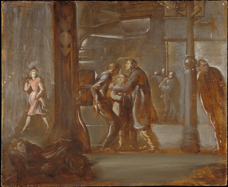 Bowery Scene, Reginald Marsh, 1948