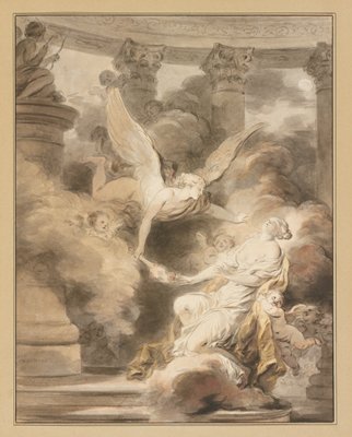 Dokumentasi “The Sacrifice of the Rose”; Brush and gray and brown wash, red and yellow watercolor, over black chalk on paper. Minneapolis Institute of Art.