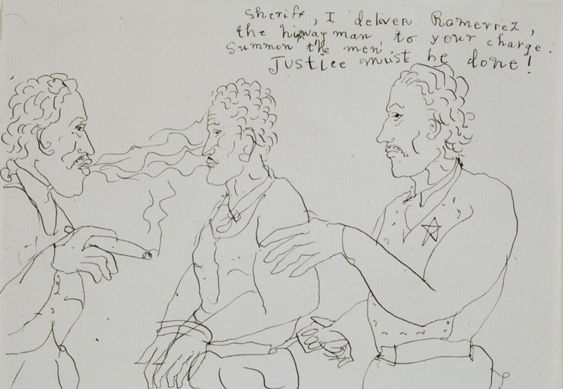 Sheriff I Deliver Ramerrez, the Highway Man to Your Charge.  Justice Must Be Done., Nicolas Africano, 1963