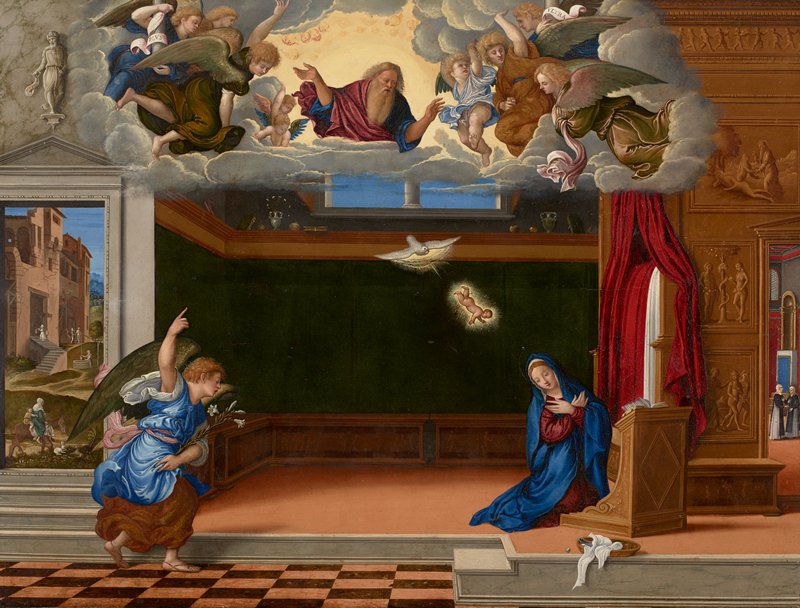 The Annunciation, Girolamo da Santacroce, c. 1540