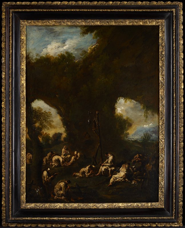 Monks Praying in a Grotto, Alessandro Magnasco, c. 1705–06