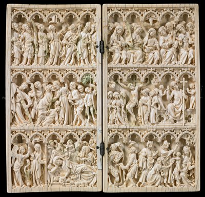 Diptych with scenes from the life of Christ, Attributed to Master of the Passion Diptych, c. 1375