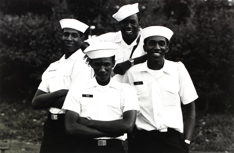 Four Coast Guard Cadets, Great America Amusement Park, Chicago, Thomas F. Arndt, 1981