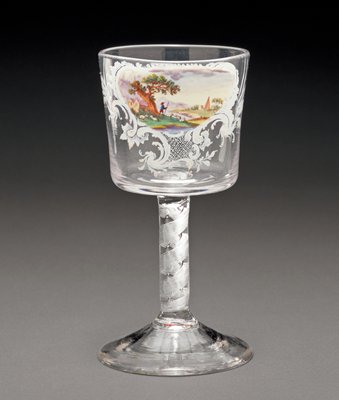 Dokumentasi “Goblet”; Blown glass, enamel decoration. Minneapolis Institute of Art.