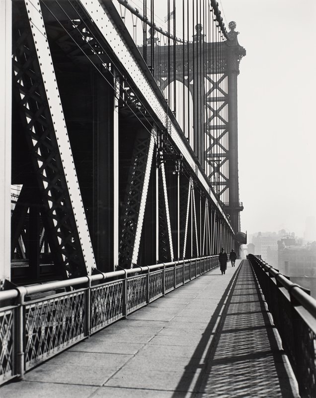 Walkway, Manhattan Bridge, Berenice Abbott, November 11, 1936