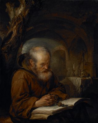 Dokumentasi “A Hermit Praying”; Oil on panel. Minneapolis Institute of Art.