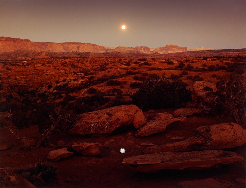 Moonrise Over Pie Pan, Capitol Reef National Park, Utah, John Pfahl, 1977