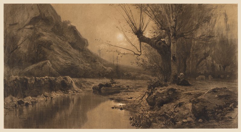 In the Valromey Valley, near the Rhône River, Adolphe Appian, 1868