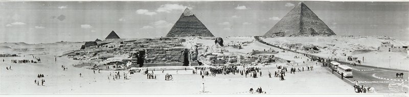 The Great Pyramids and Sphinx, Cairo, Egypt, Eugene Omar Goldbeck, 1971