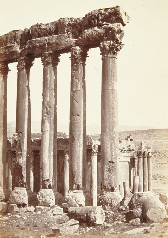 The Great Pillars and Smaller Temple, Baalbec, Francis Frith, 19th century