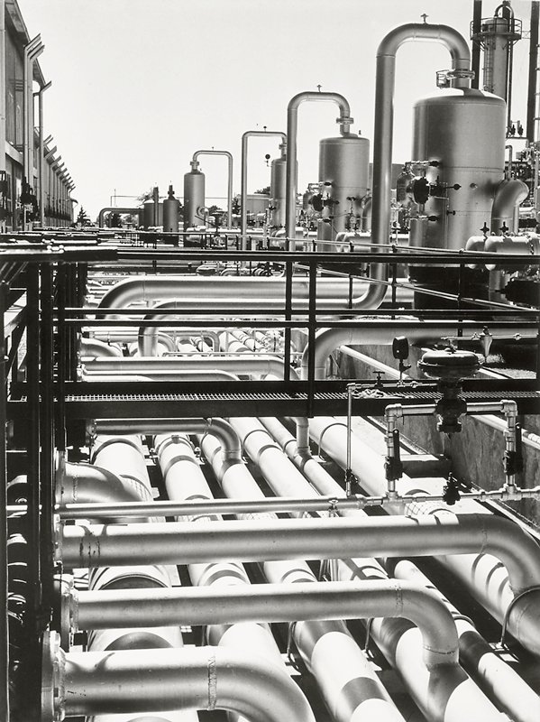 Tomball Gasoline Plant, Compressor Plant, Suction and Discharge Header, Standard Oil Co., Texas, Esther Bubley, June 1945