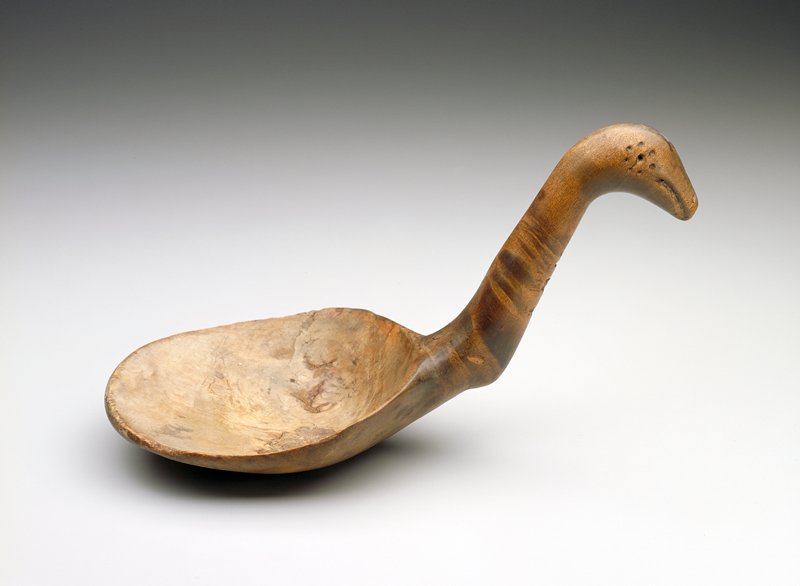 Feast ladle with bird effigy, 20th century