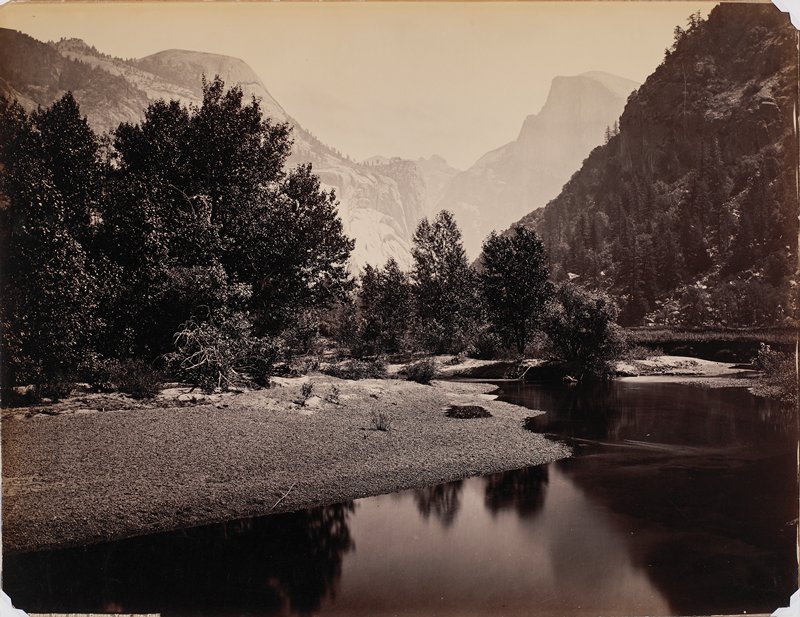 Distant View of the Domes, Yosemite Valley, California, Carleton E. Watkins, c. 1866