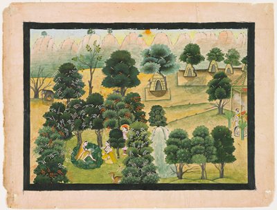 Dokumentasi “Sita at the Hermitage of Bharadvaja”; Opaque watercolors on paper. Minneapolis Institute of Art.