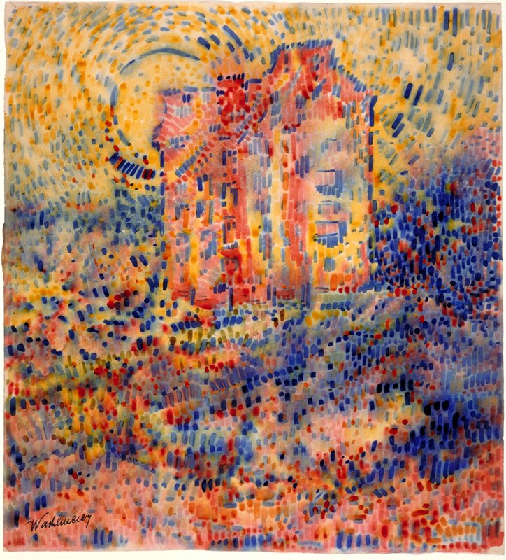 House with Sunset, Aloys Wach, c. 1914–16