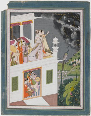 Dokumentasi “Lovers Watching an Approaching Thunderstorm”; Opaque watercolor and gold on paper. Minneapolis Institute of Art.