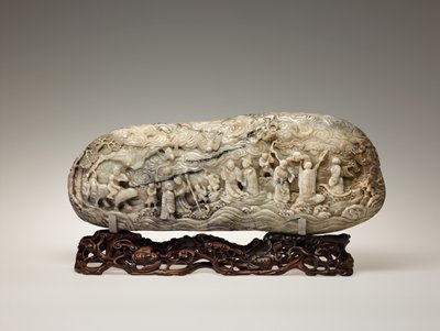 Dokumentasi “A Gathering of Lohans”; Grayish white nephrite. Minneapolis Institute of Art.