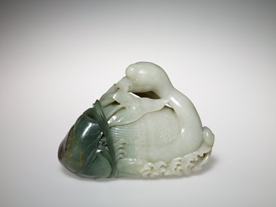 Dokumentasi “Goose”; Gray-green nephrite with brown markings. Minneapolis Institute of Art.
