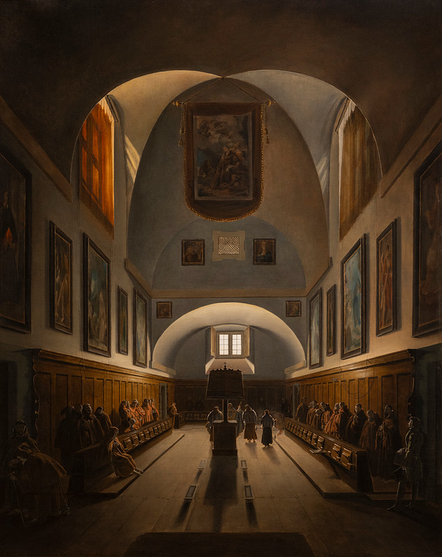 The Choir in the Capuchin Church on the Piazza Barberini, Rome, François-Marius Granet, c. 1815–22