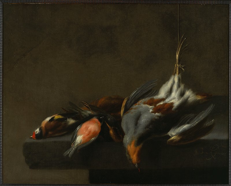 Still Life of Dead Birds, Jan Vonck, c. 1660