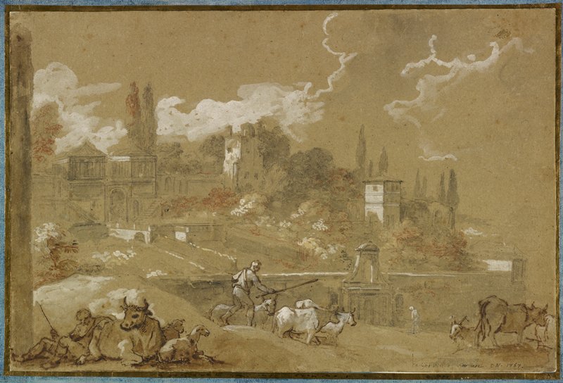 View of Campo Vacino, Rome, Charles Joseph Natoire, 1767